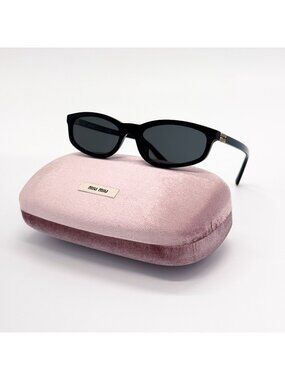 NEW MIU MIU SUNGLASSES MUA06S 16K08Z WOMEN BLACK MU A06S, SMU A06 EYEWEAR